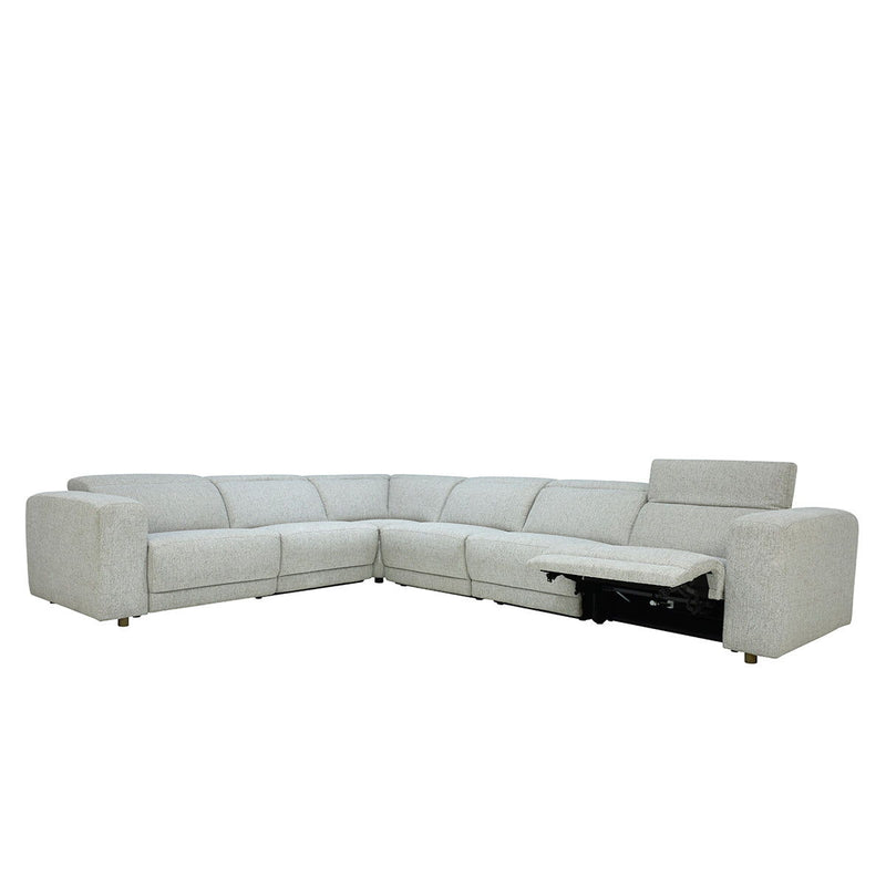 Knoxville - 6 Piece Power Recliner Sectional - Gray - JaxCo Furniture