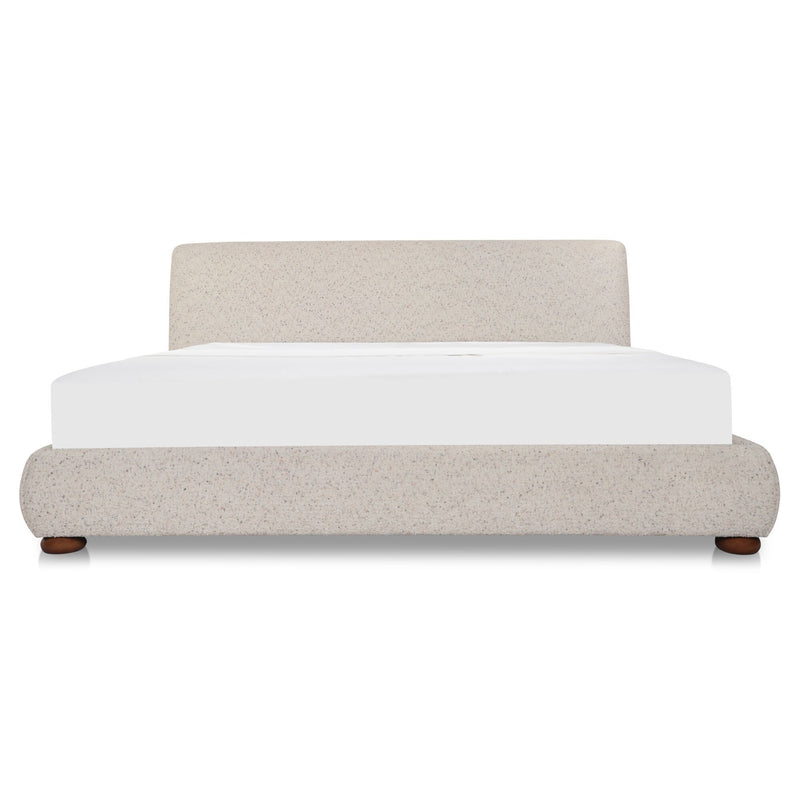 Beau - King Storage Bed - Speckled Light Gray