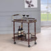 Palmer - 2-Tier Rectangular Wood Bar Cart - Merlot - JaxCo Furniture