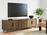 Roanhowe - Brown - Extra Large TV Stand - JaxCo Furniture