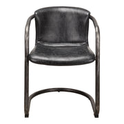 Freeman - Leather Dining Chair (Set of 2) - Onyx Black - JaxCo Furniture