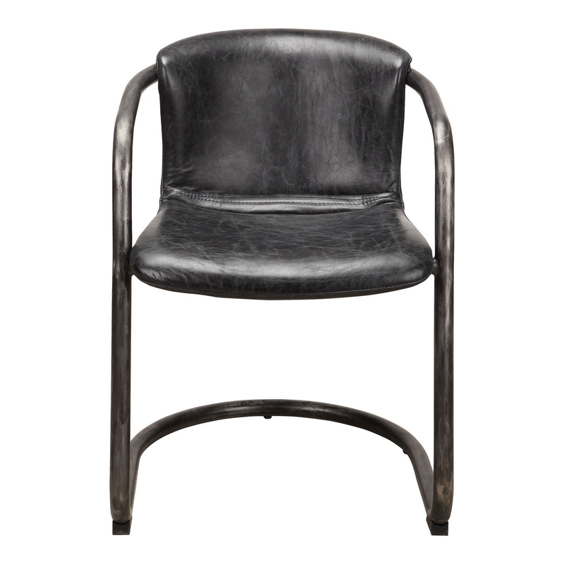 Freeman - Leather Dining Chair (Set of 2) - Onyx Black - JaxCo Furniture