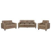 Scotland - Faux Leather Upholstered Sofa Set - JaxCo Furniture