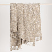 Throws - 50" x 70" TC Porter Throw - Natural / Ivory - JaxCo Furniture