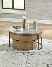 Fridley - Gray / Brown / Black - Nesting Cocktail Tables (Set of 2) - JaxCo Furniture