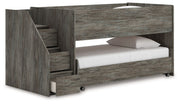 Frandern - Gray - Twin Over Twin Loft Bed - JaxCo Furniture