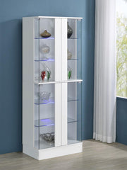 Cabra - 4-door LED Curio Display Cabinet - JaxCo Furniture