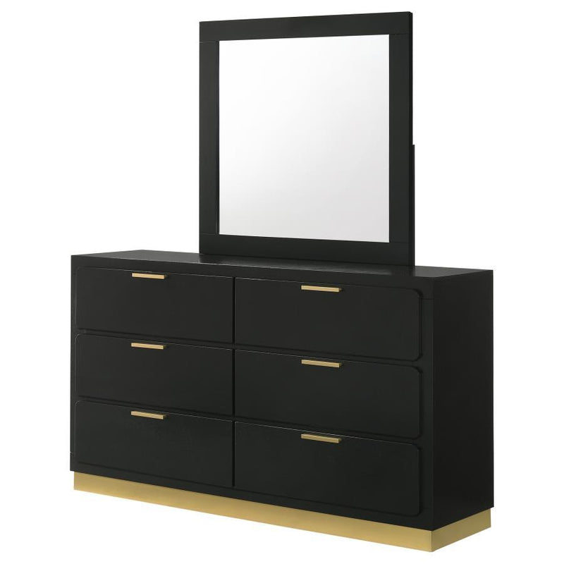 Caraway - 6-Drawer Bedroom Dresser With Mirror - JaxCo Furniture