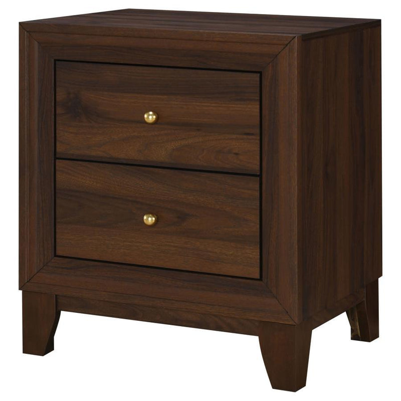 Welsley - 2-Drawer Nightstand Bedside Table - Walnut - JaxCo Furniture