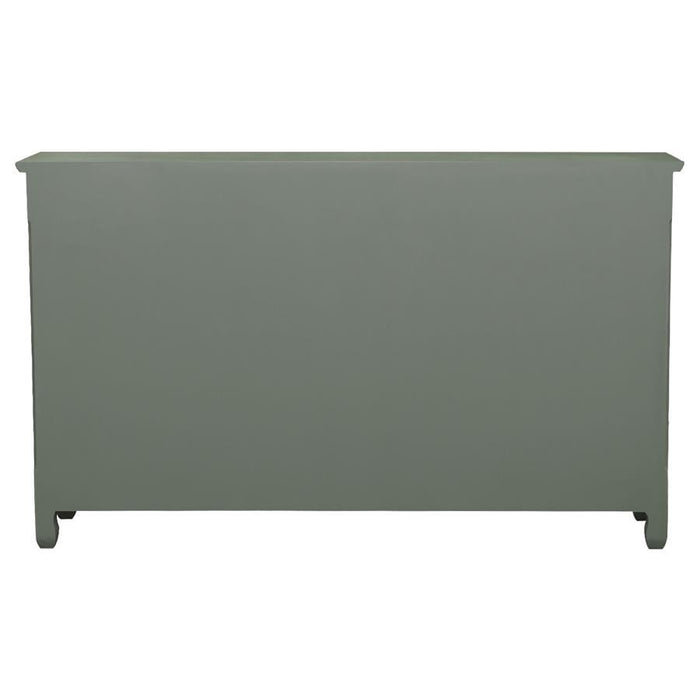 Madeline - 3-Drawer Scrollwork Accent Cabinet - Antique Green - JaxCo Furniture