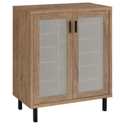 Teller - 2-Door Shoe Storage Cabinet - Natural Oak - JaxCo Furniture