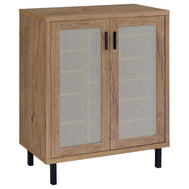 Teller - 2-Door Shoe Storage Cabinet - Natural Oak - JaxCo Furniture