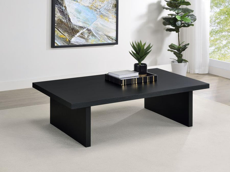 Max - Rectangular Engineered Laminate Coffee Table - Black - JaxCo Furniture