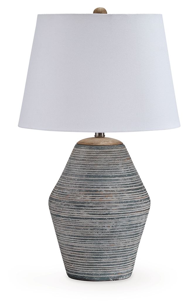 Lawrock - Antique Blue - Terracotta Table Lamp - JaxCo Furniture