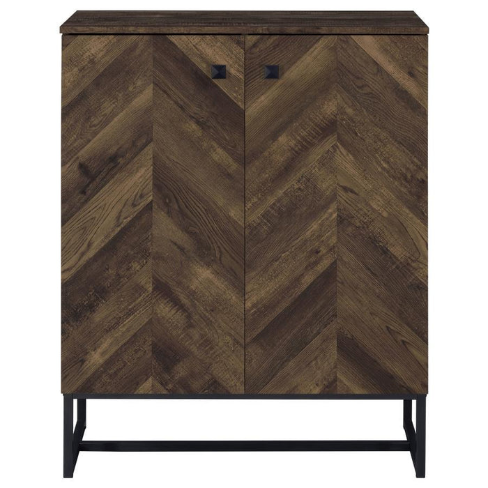 Carolyn - 2 Door Engineered Accent Wood Cabinet - Rustic Oak - JaxCo Furniture