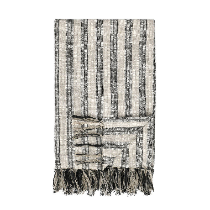 Throws - TC Linna Throw - Natural / Black - JaxCo Furniture