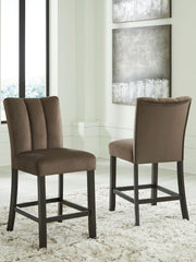 Jeshina - Mocha - Upholstered Barstool (Set of 2) - JaxCo Furniture