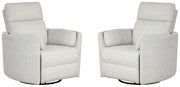 Radius - Power Swivel Glider Recliner (Set of 2) - JaxCo Furniture