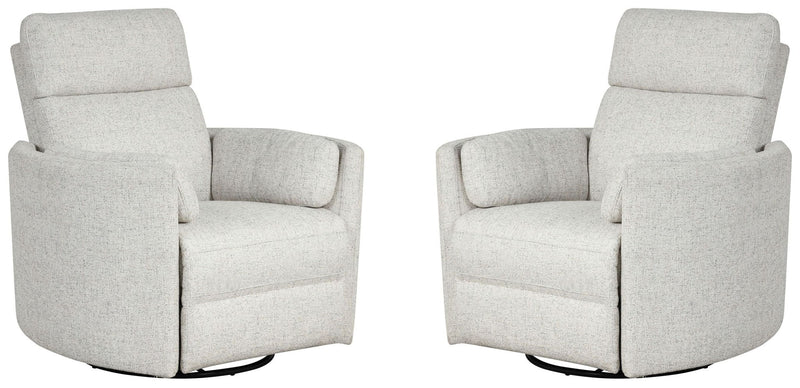 Radius - Power Swivel Glider Recliner (Set of 2) - JaxCo Furniture