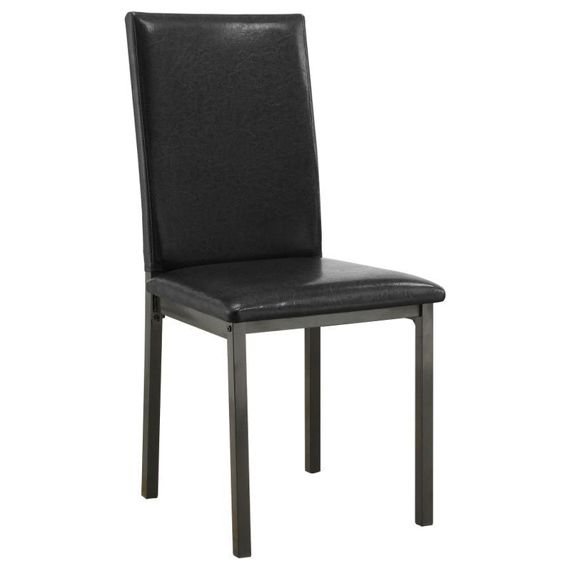 Garza - Upholstered Dining Side Chairs (Set of 2) - Black - JaxCo Furniture