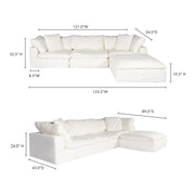 Clay - Livesmart Fabric Lounge Modular Sectional - Cream - JaxCo Furniture