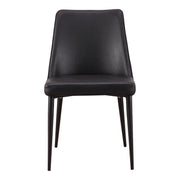 Lula - Vegan Leather Dining Chair (Set of 2) - Black - JaxCo Furniture