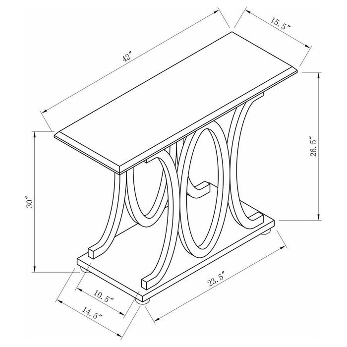 Shelly - Engineered Wood Entryway Console Table - Cappuccino - JaxCo Furniture