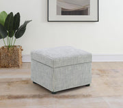 Winter - Upholstered Hydraulic Lift Top Storage Ottoman - JaxCo Furniture