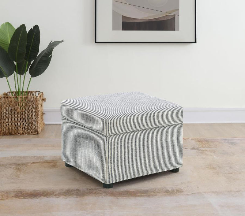 Winter - Upholstered Hydraulic Lift Top Storage Ottoman - JaxCo Furniture