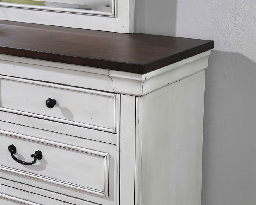 Hillcrest - 9-Drawer Dresser - Distressed White - JaxCo Furniture