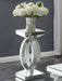 Amalia - Square Mirrored Acrylic Crystal Side End Table - Silver - JaxCo Furniture