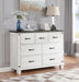 Lilith - 7-Drawer Dresser - Distressed White - JaxCo Furniture