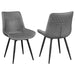 Brassie - Upholstered Swivel Dining Side Chair (Set of 2) - Gray - JaxCo Furniture