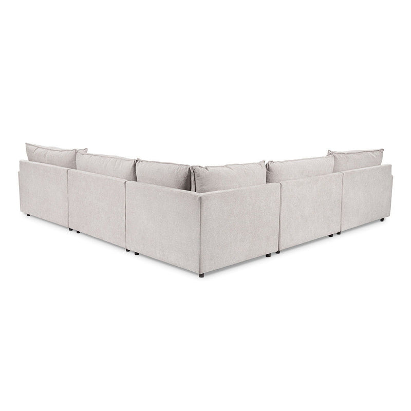 Caplan - 6 Piece Modular Sectional With Ottoman - JaxCo Furniture
