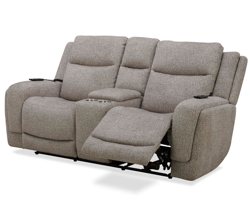 Penfield - Power Zero G Console Loveseat With Heat, Massage & Speaker P3 - Frappe - JaxCo Furniture