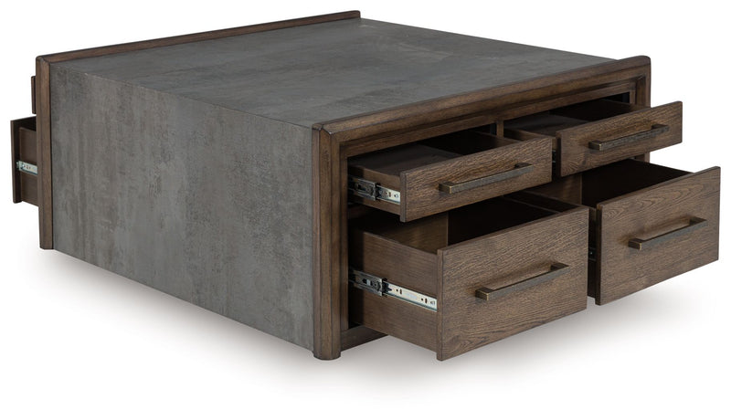 Kallenny - Brown / Gray - Square Cocktail Table - JaxCo Furniture