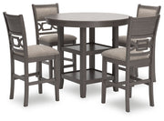 Wrenning - Gray - Drm Counter Table Set (Set of 5) - JaxCo Furniture