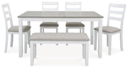 Stonehollow - White / Gray - Rectangular Drm Table Set (Set of 6) - JaxCo Furniture