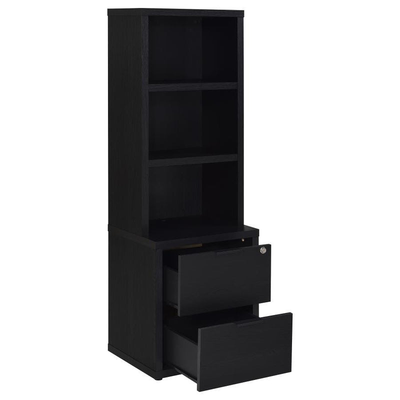 Westpark - 3-Shelf Bookcase USB And Lockable Drawer - JaxCo Furniture