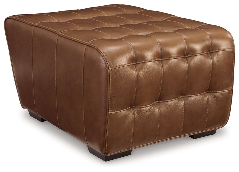Temmpton - Chocolate - Oversized Accent Ottoman - JaxCo Furniture