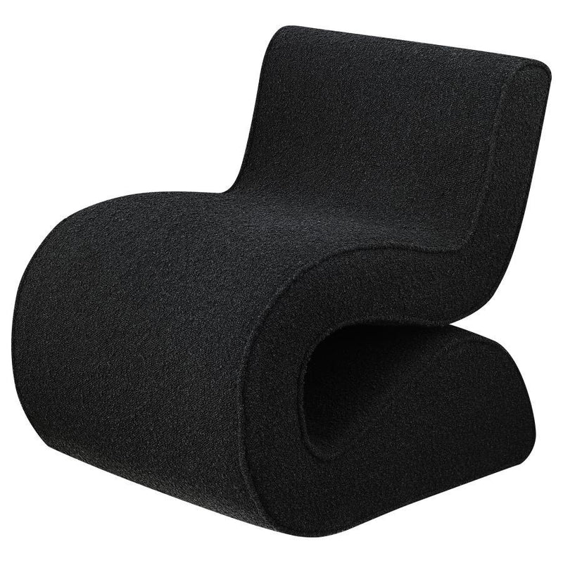 Ronea - Boucle Upholstered Armless Curved Chair - JaxCo Furniture