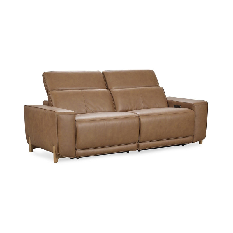 Kadon - Leather Power Recliner Sofa - Camel - JaxCo Furniture