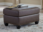 Roxmere - Umber - Ottoman - JaxCo Furniture