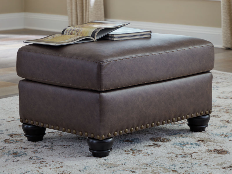 Roxmere - Umber - Ottoman - JaxCo Furniture