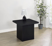 Max - Square Engineered Laminate End Side Table - Black - JaxCo Furniture