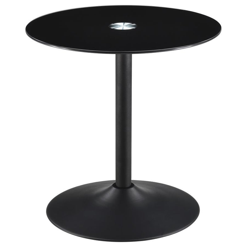 Ganso - Round Metal Coffee Table With Tempered Glass Top - JaxCo Furniture