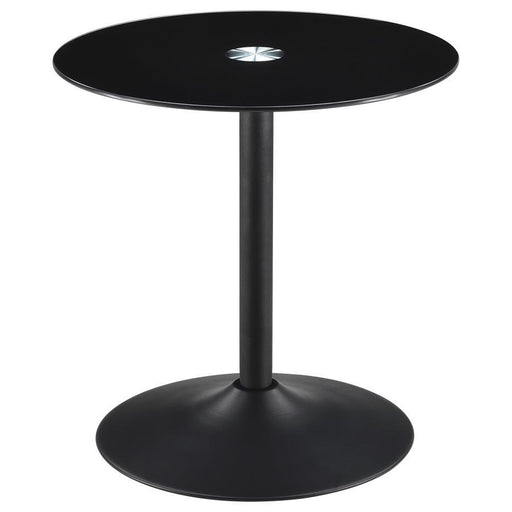 Ganso - Round Metal Coffee Table With Tempered Glass Top - JaxCo Furniture