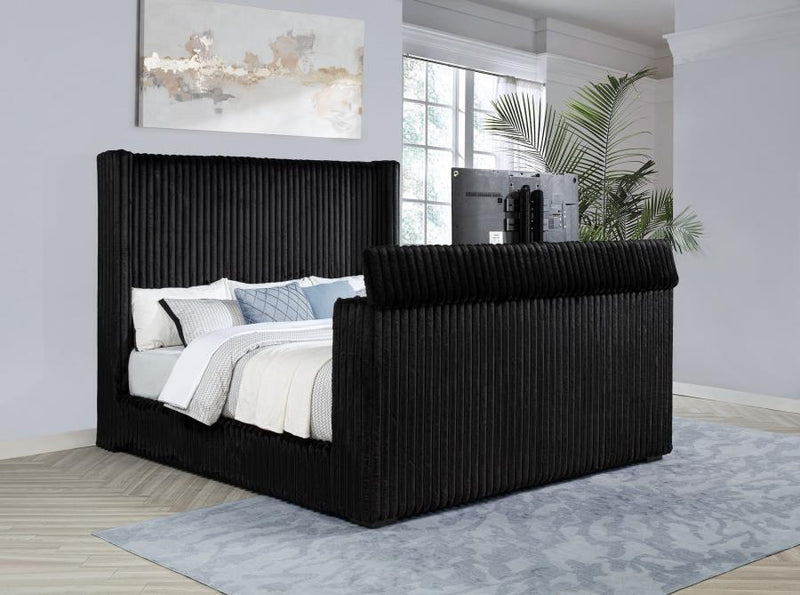 Centergrove - Upholstered Wingback TV Bed - JaxCo Furniture
