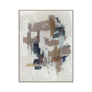 Alternative II - 36" x 48" Painting Art by Buddy Whitlock - Blue / Pearl Silver - JaxCo Furniture