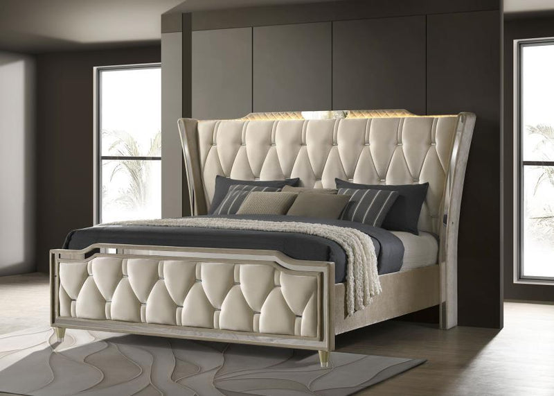 Lorient - LED Upholstered Bed - JaxCo Furniture